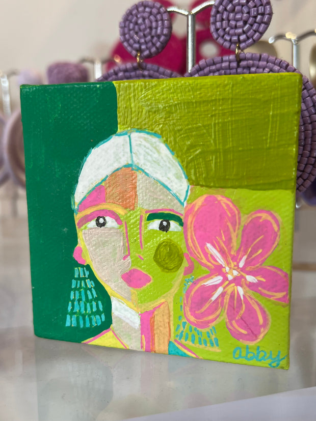 Go Green Lady Mini Canvas