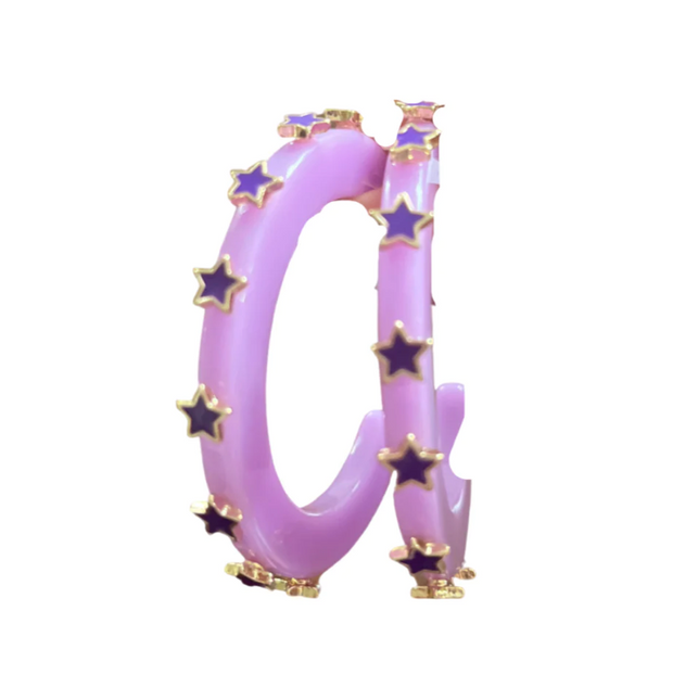 Starlight Small Jewel Hoop | Violet
