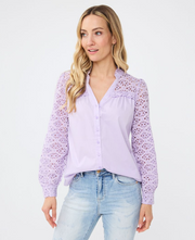 Carla Embroidered Blouse | Lilac