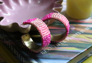 Party Stripe Hoop Earring | Pink