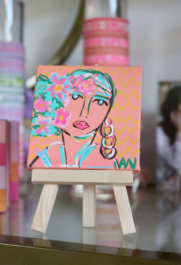 Flower Lady Mini Canvas
