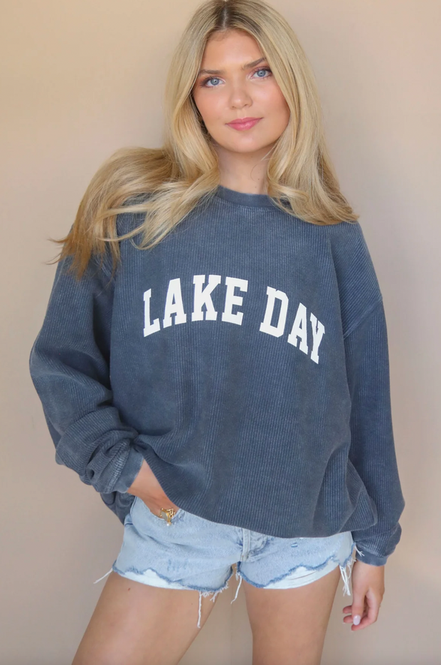 Lake Day Corded Sweatshirt