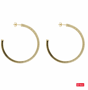Silvia Hoop Earrings | Brushed Gold