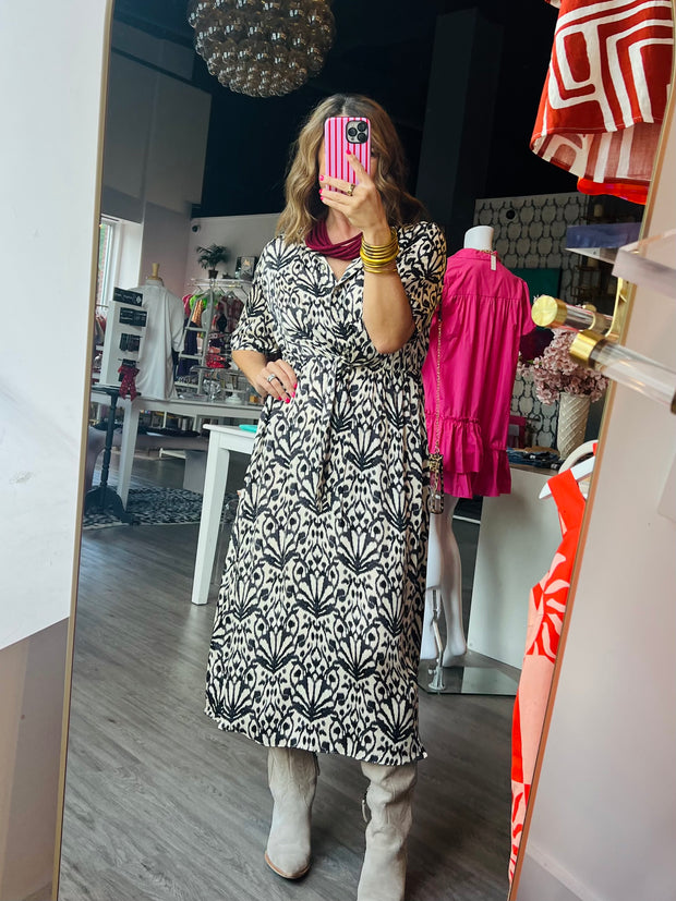 Ikat Blossom Midi Maxi