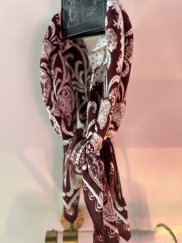 Round Here Scarf | Bandana Chocolate