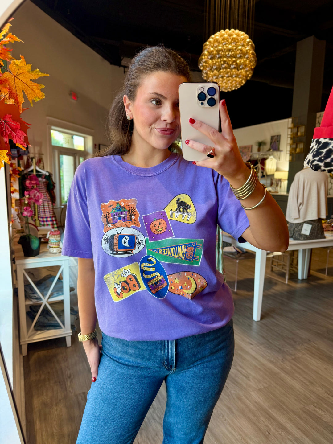 90s Halloween Vintage Sticker Graphic Tee