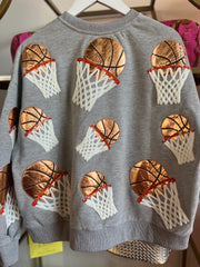 Grey Basketball Hoop Sweatshirt