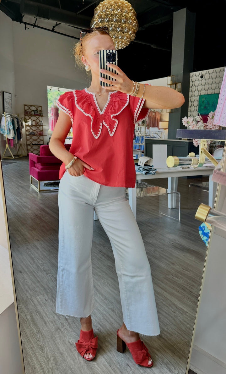 Scissor Cut Wide Leg | Optic White