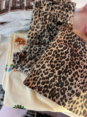 Vintage High Rise Crop Flare | Leopard