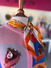 Round Here Scarf | Orange Equestrian