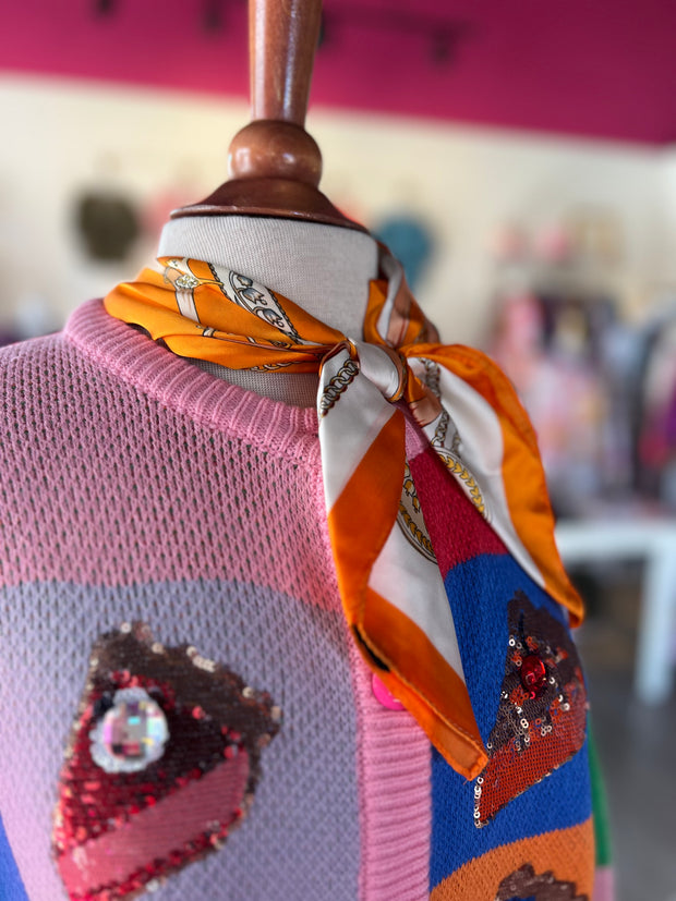 Round Here Scarf | Orange Equestrian