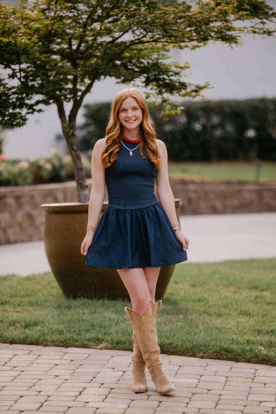 Maren Drop Waist Mini Dress