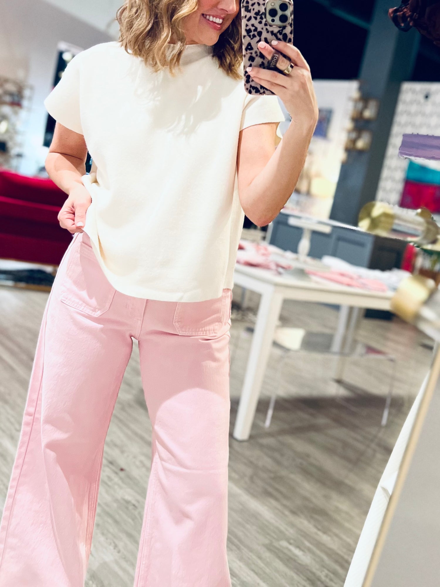 Mock Neck Sleeveless Sweater | Ivory