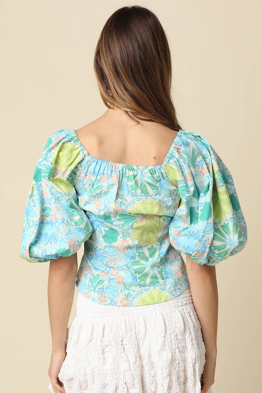Piper Puff Sleeve Floral Top