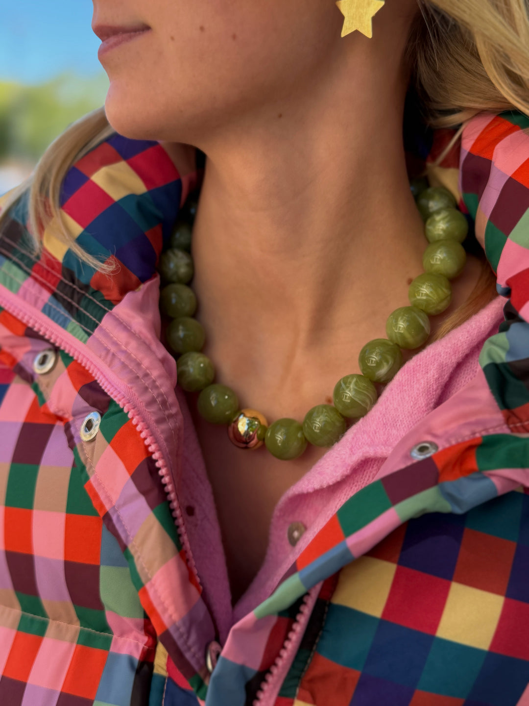 Color Block Puffer Jacket