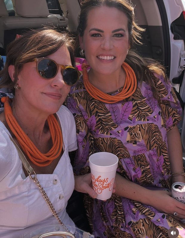 Gameday 8 Strand Necklace | Orange