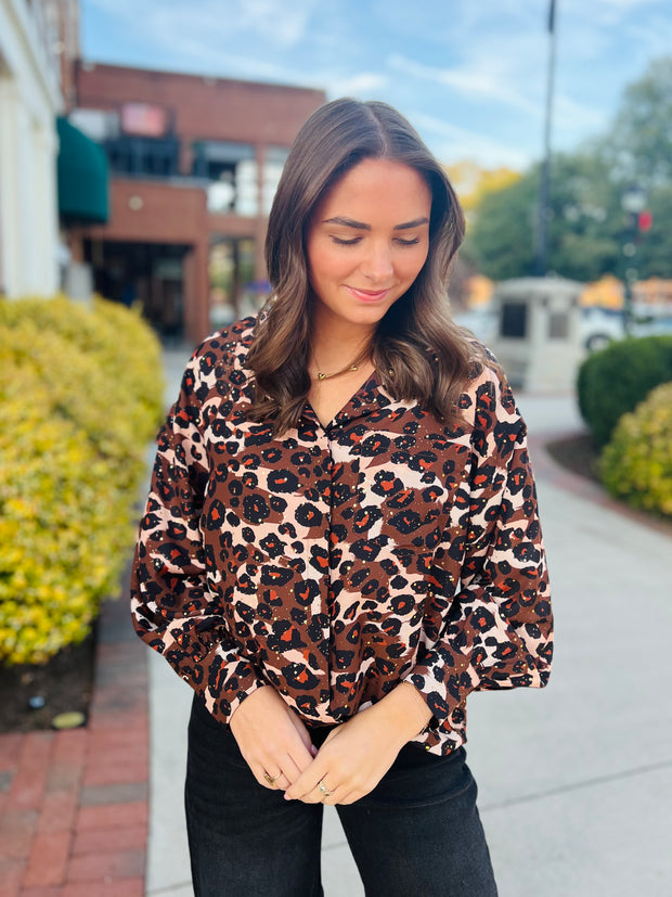 Spiced Leopard Top