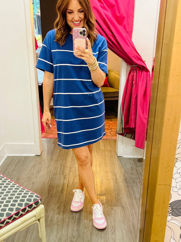 Sway Stripe Mini Dress | Yacht Blue