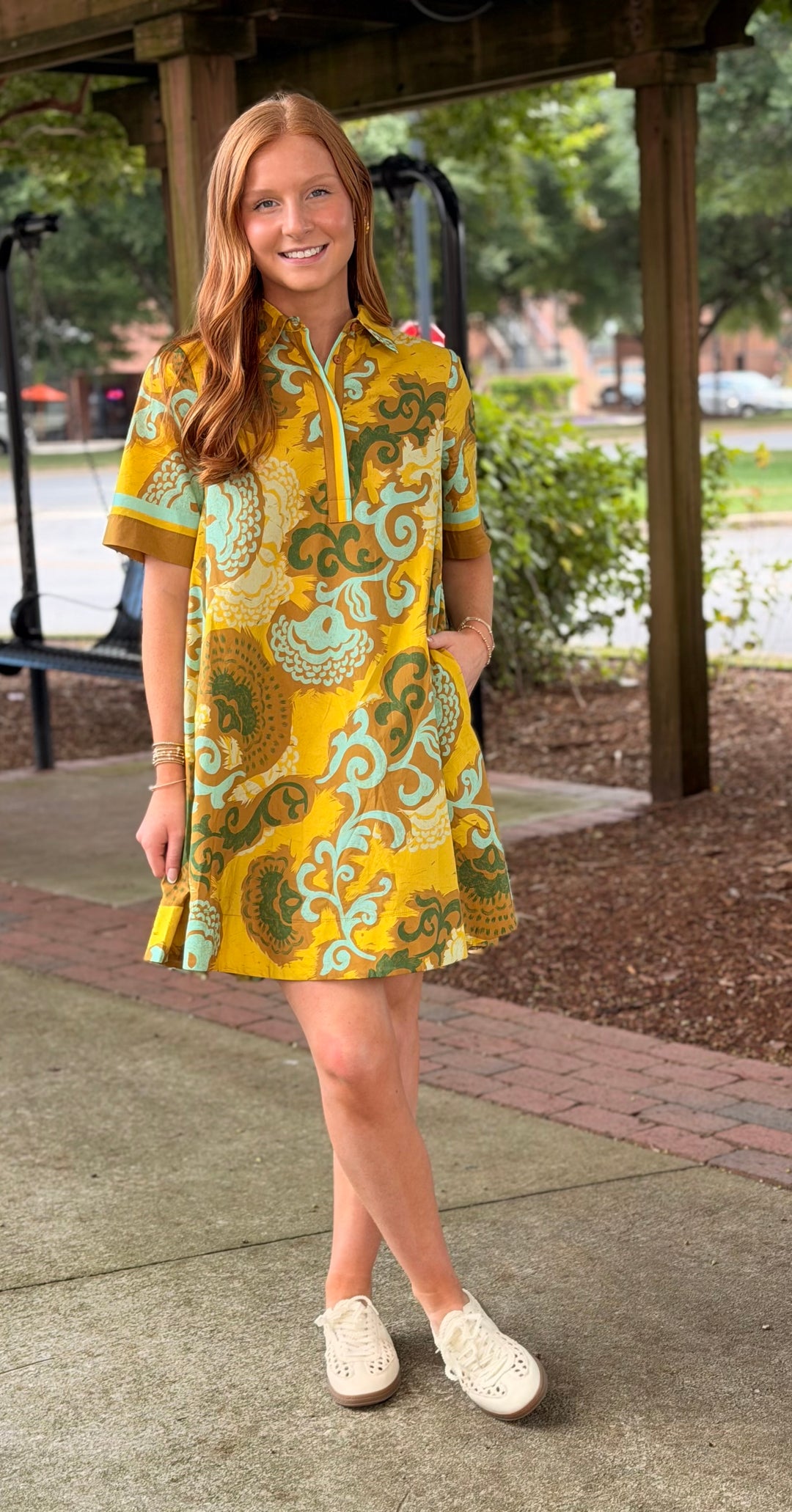 Saffron Scroll Dress