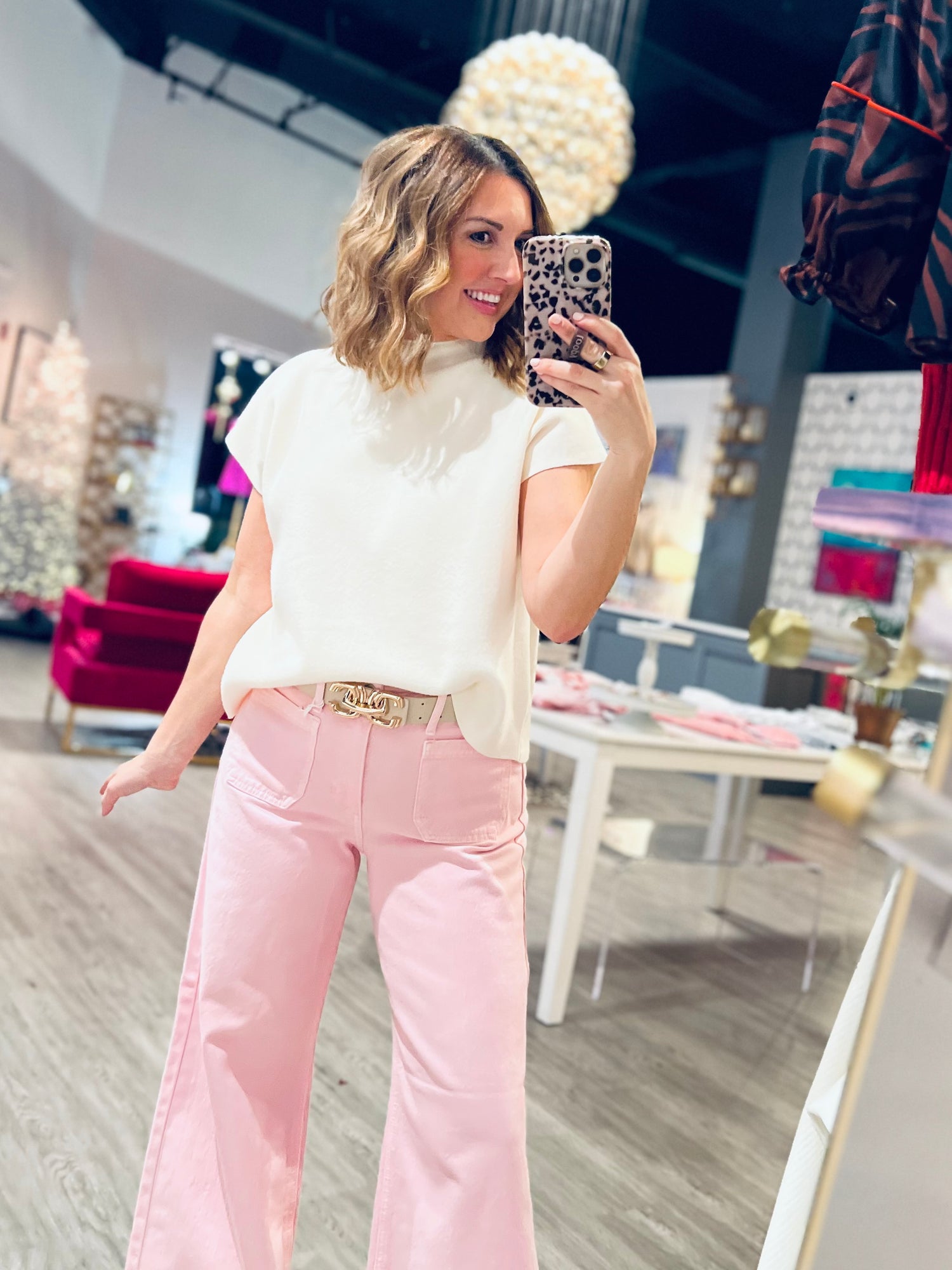 Mock Neck Sleeveless Sweater | Ivory