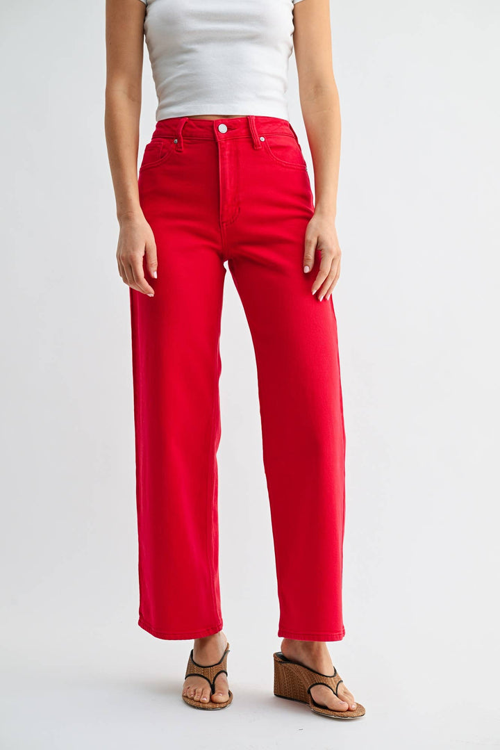 Vintage High Rise Straight | Red