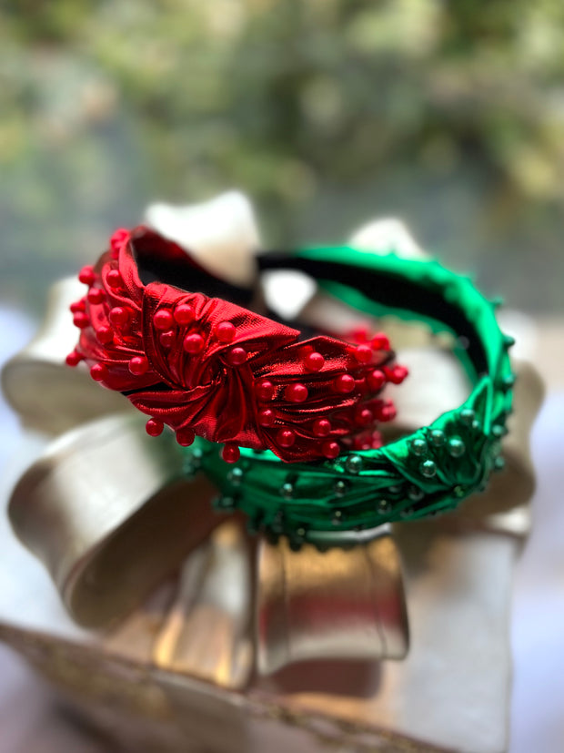 Color Bead Knot Metallic Headband | TWO COLORS!