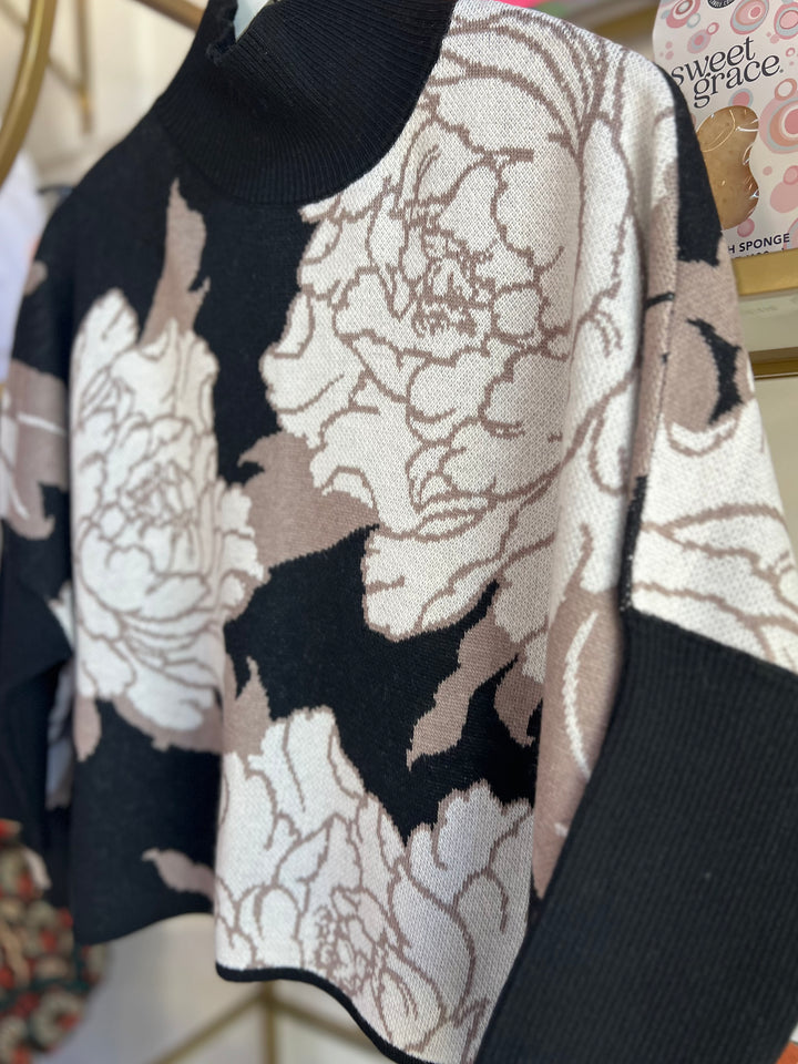 Peony Aja Sweater | Forbidden Black