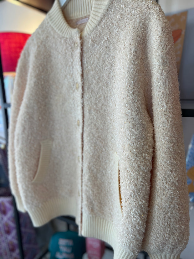 Golden Springs Boucle Sweater Button Up Jacket