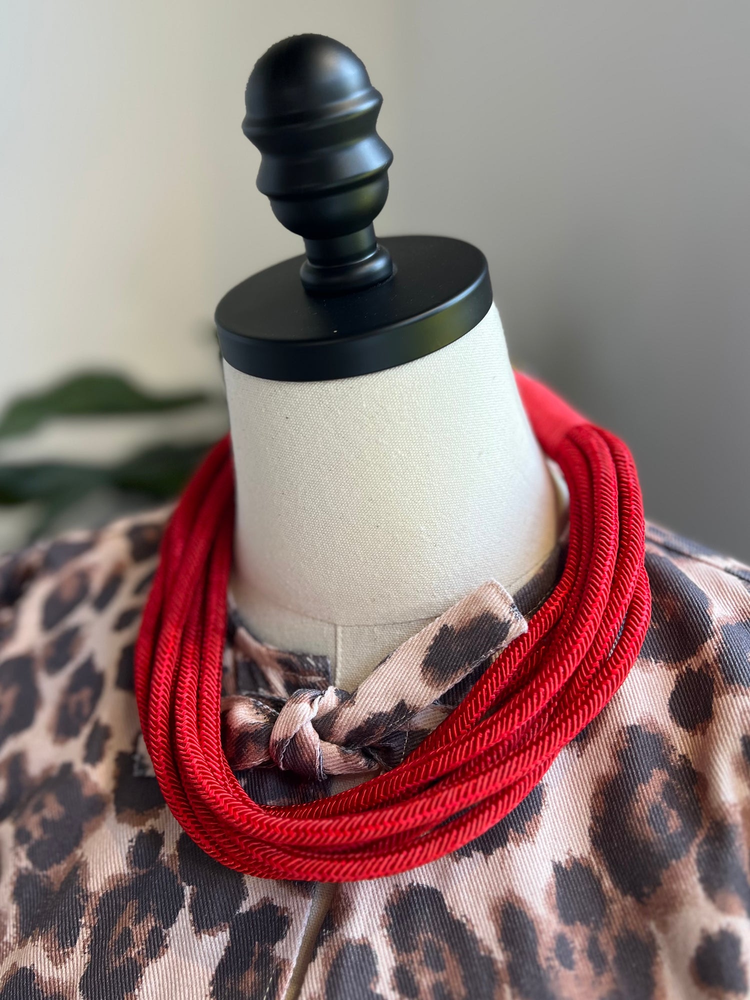 Gameday Slub 8 Strand Necklace | Red