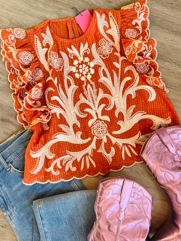 Austin Embroidered Top