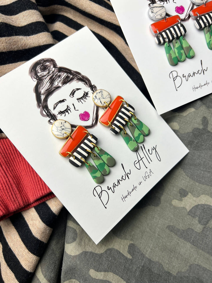 Coco in Camo Earrings