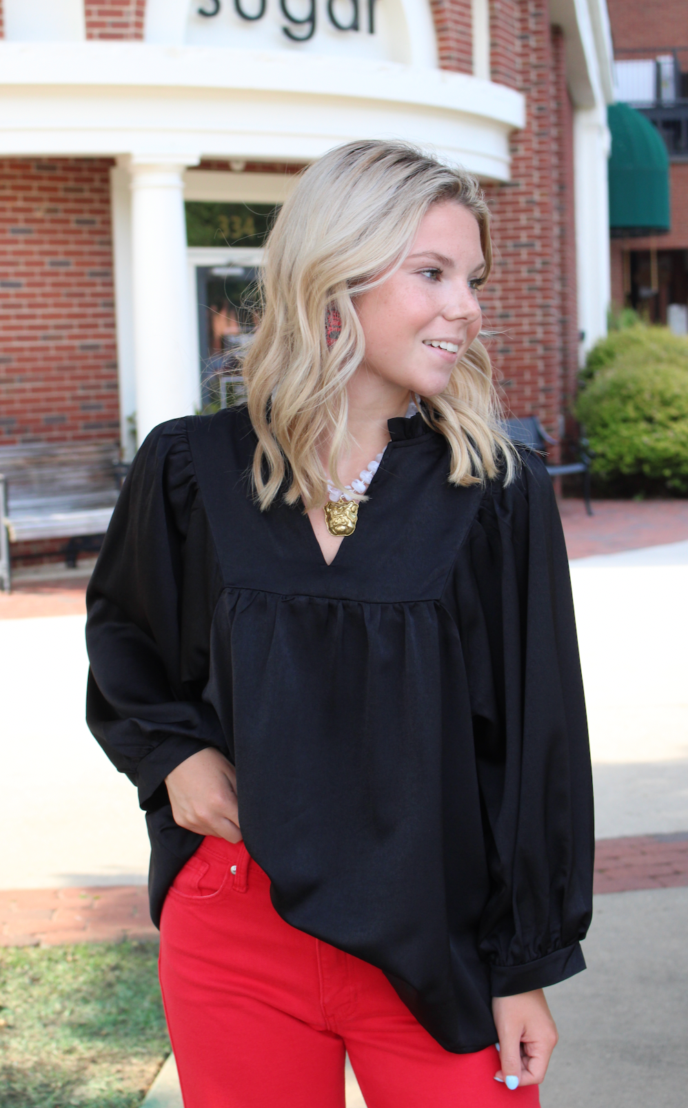 Devon Balloon Sleeve Blouse