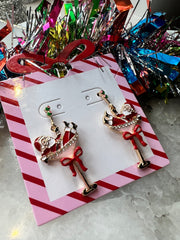 Sippin Santa Earring