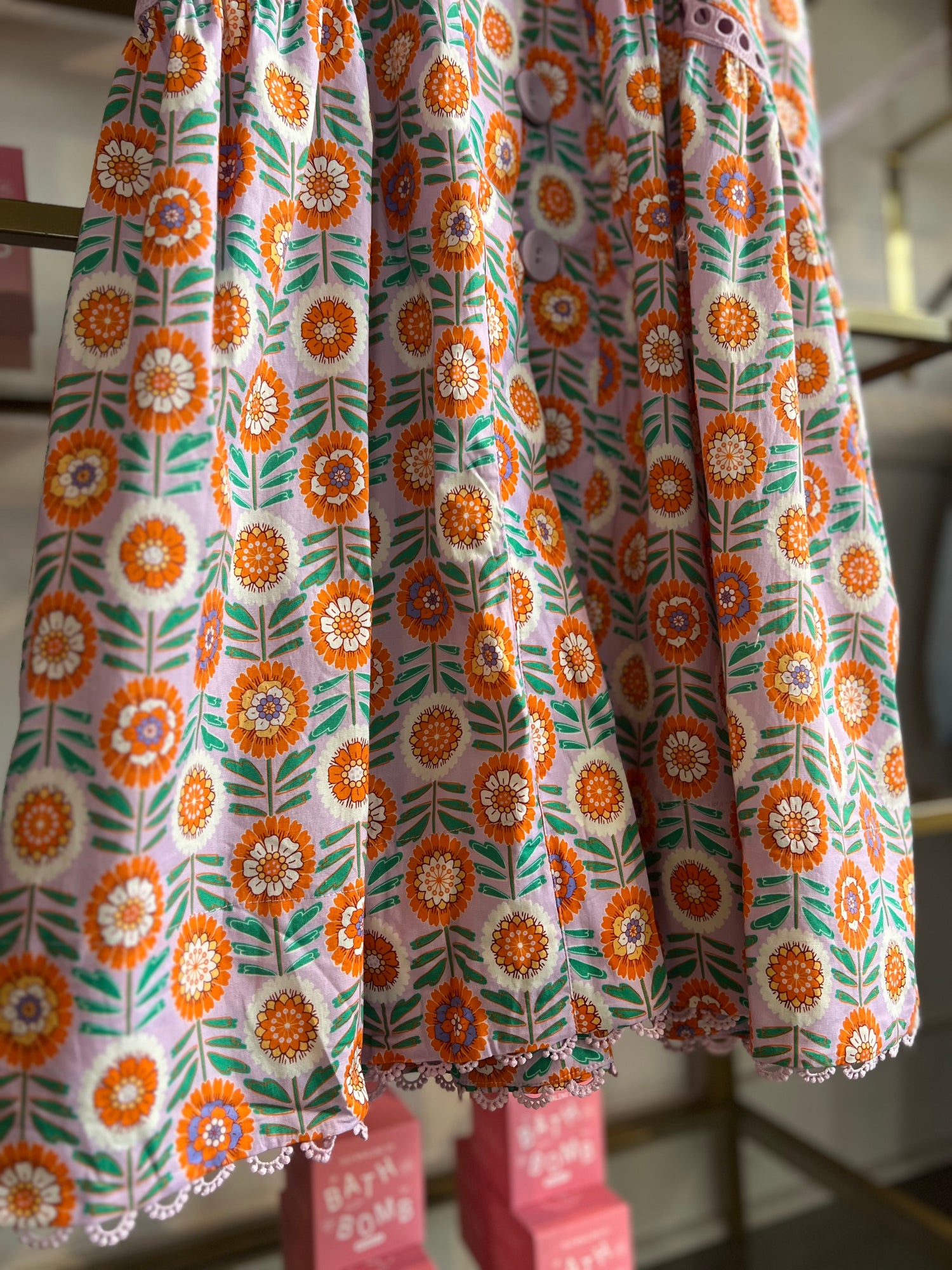 Golden Meadow Button Dress