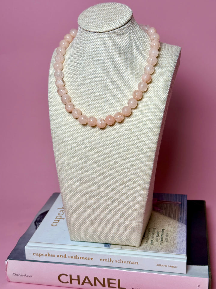 Mini Candy Coated Necklace | Powder Pink
