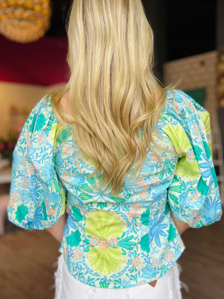 Piper Puff Sleeve Floral Top