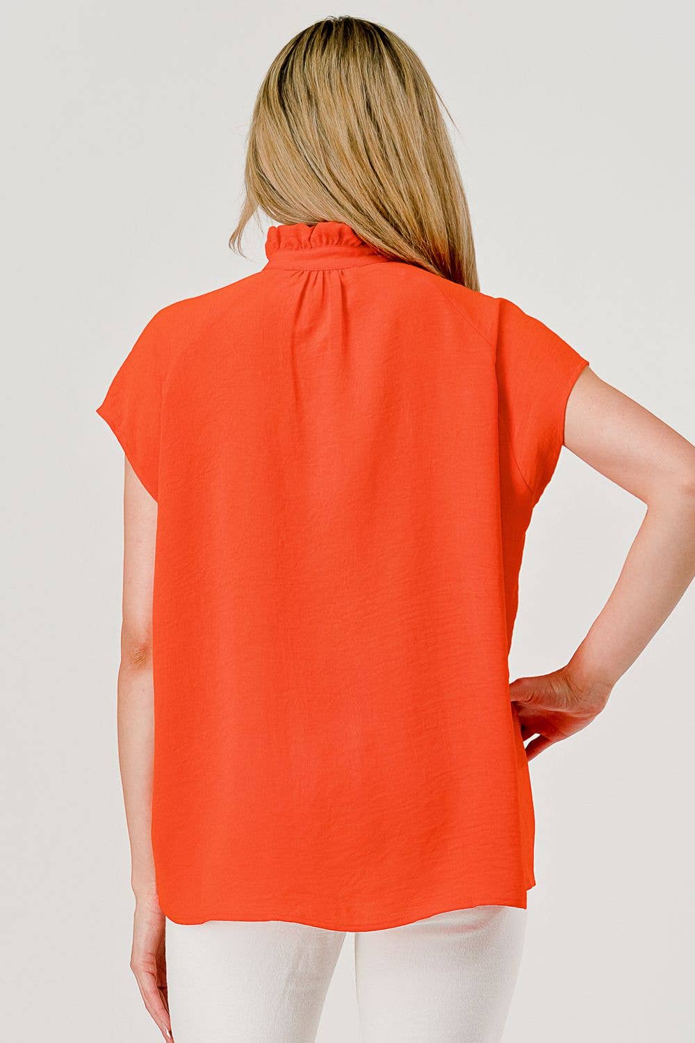 Catherine Button Down Blouse | Orange