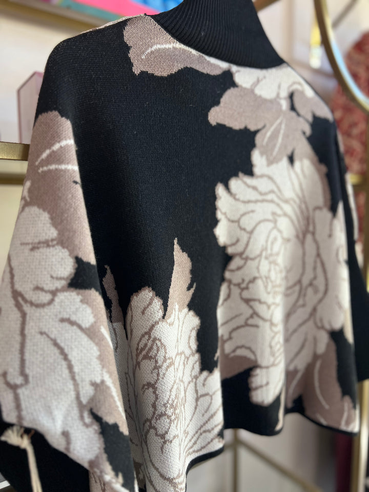 Peony Aja Sweater | Forbidden Black