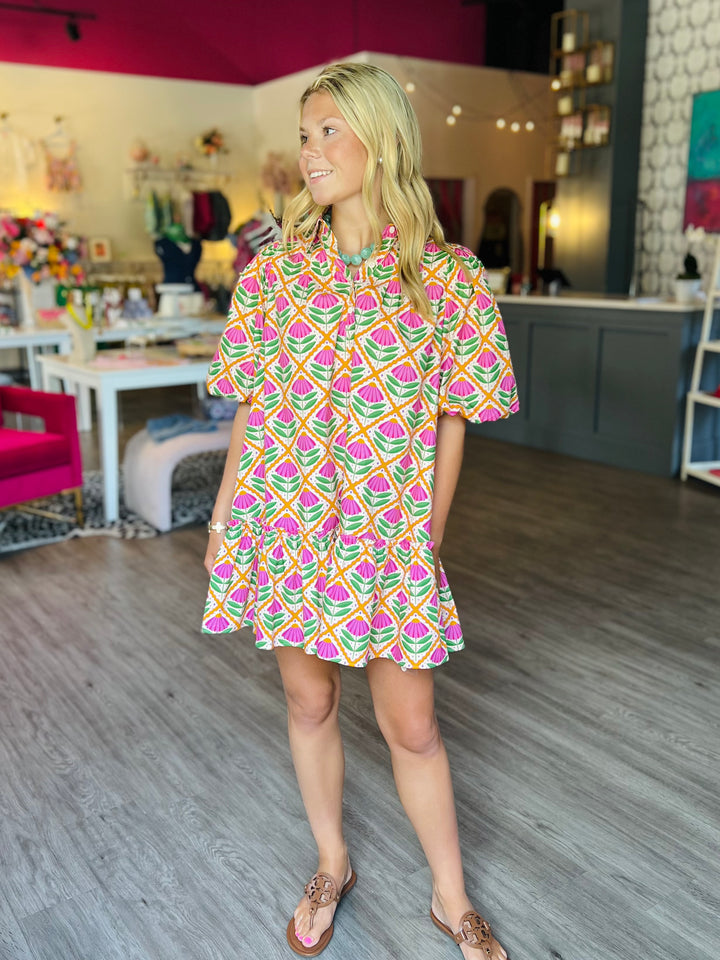 Beaufort Block Print Dress