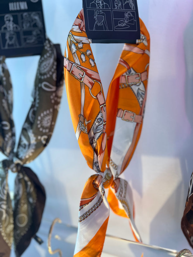 Round Here Scarf | Orange Equestrian