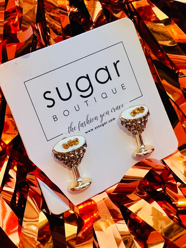 Pave Espresso Martini Stud