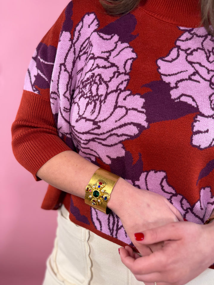 Peony Aja Sweater | Lunar Red