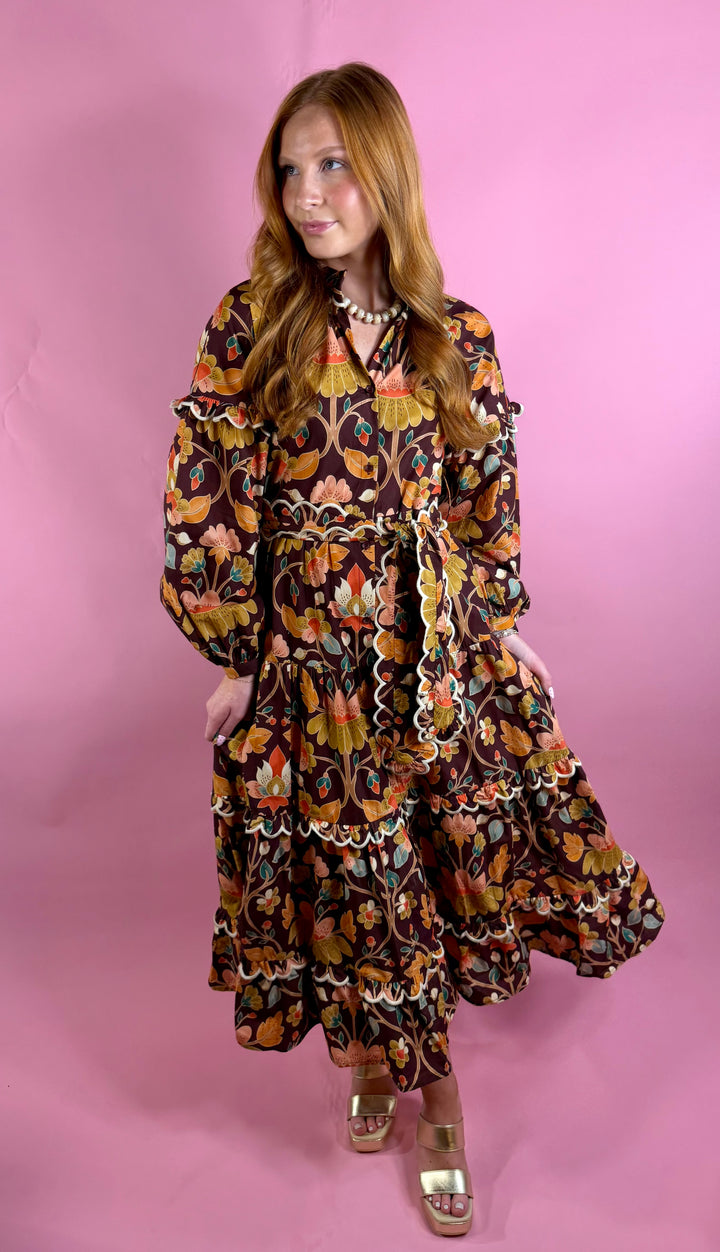 Amber Bloom Maxi Dress