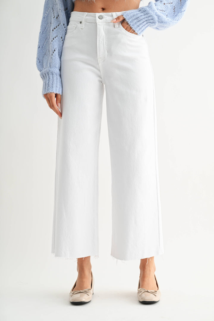 Scissor Cut Wide Leg | Optic White