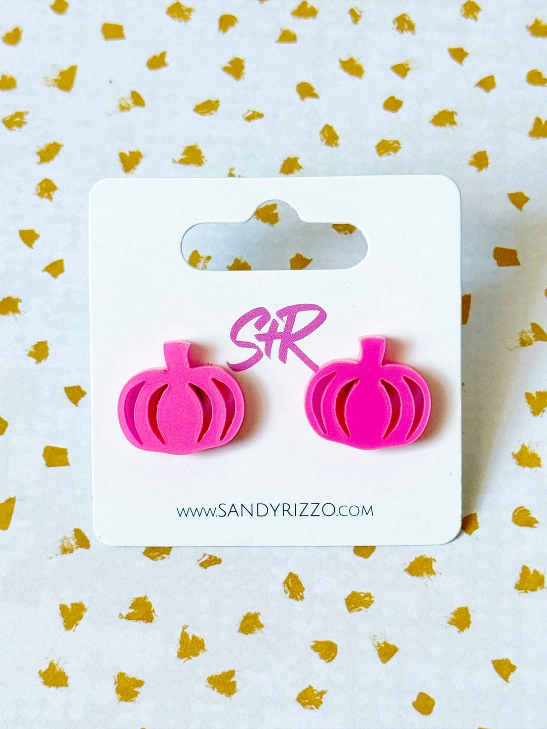 Hot Pink Pumpkin Stud