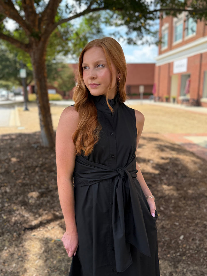 Back Wrap Maxi Dress | Black