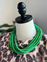 8 Strand Necklace | Kelly Green