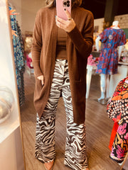 Gwyneth Long Cardigan | Espresso