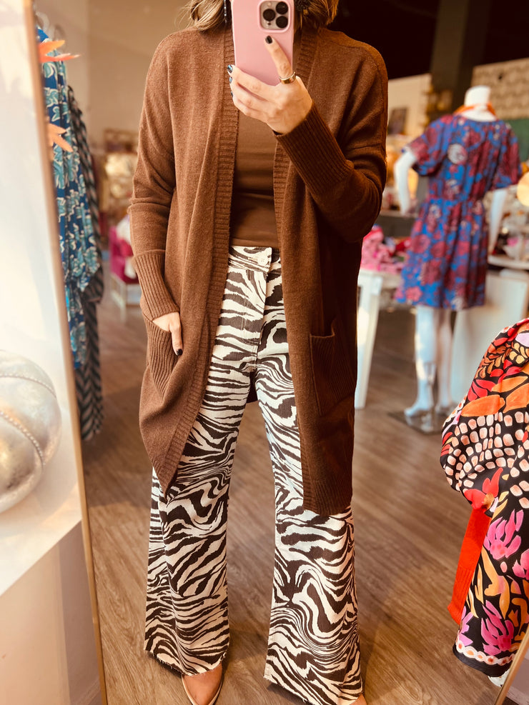 Gwyneth Long Cardigan | Espresso