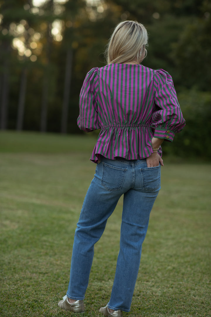 Mid Rise Slim Wide Leg Jean | Medium Denim
